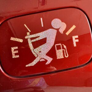 Female Gas Tank Car Decal